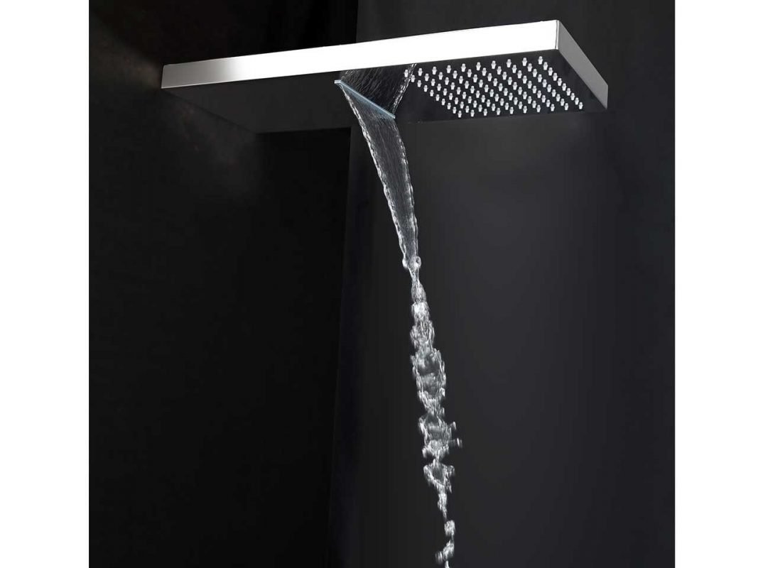 soffione inox square cascata zoom