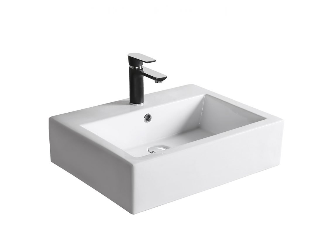 brenta lavabo ceramica bianca minimale 21350 zoom