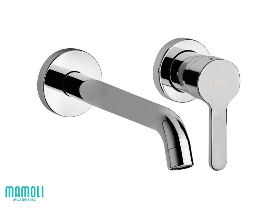 miscelatore per lavabo a muro acquachiara monocomando cromo v2 zoom