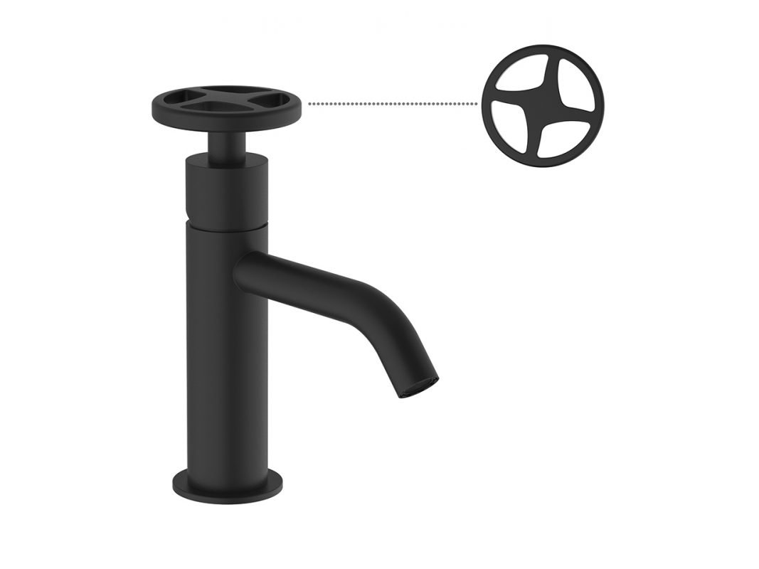 miscelatore per lavabo york monocomando nero opaco 910 nero zoom