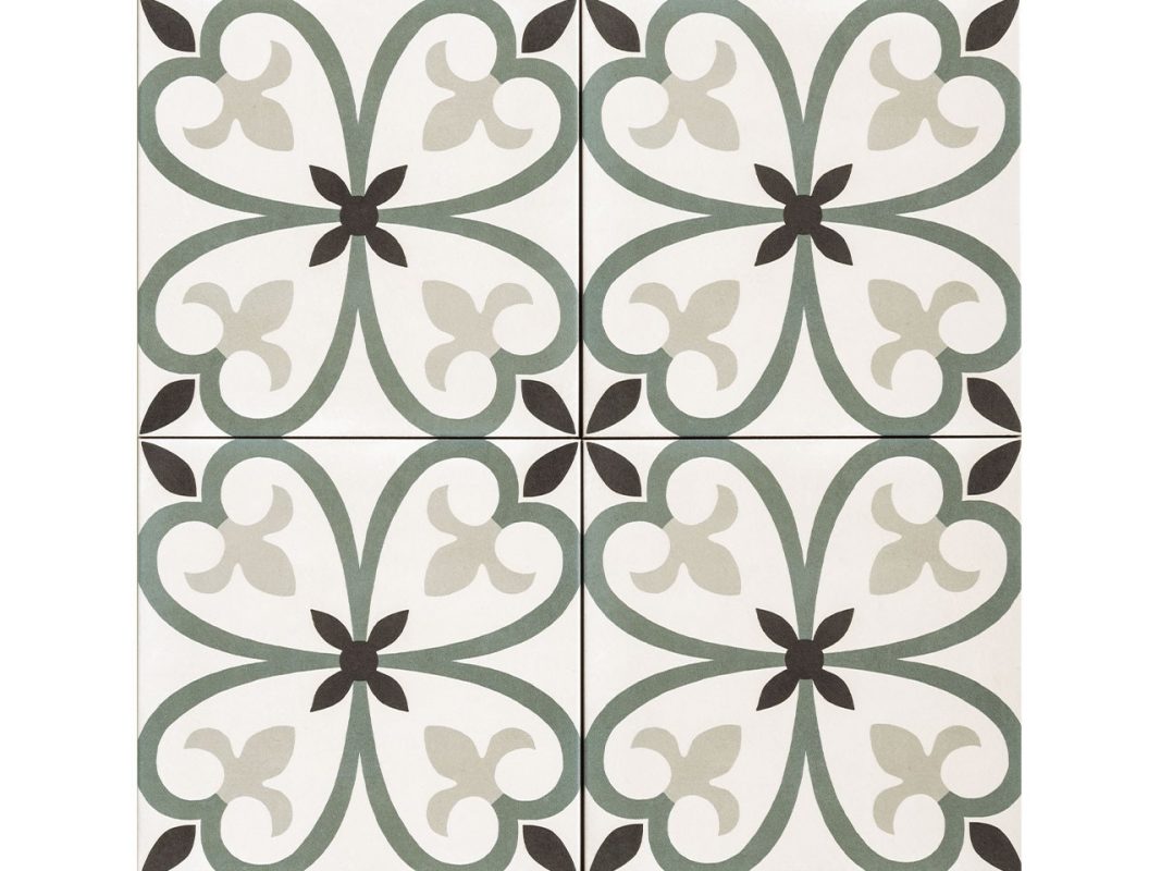 piastrella interni deco verde pannello zoom