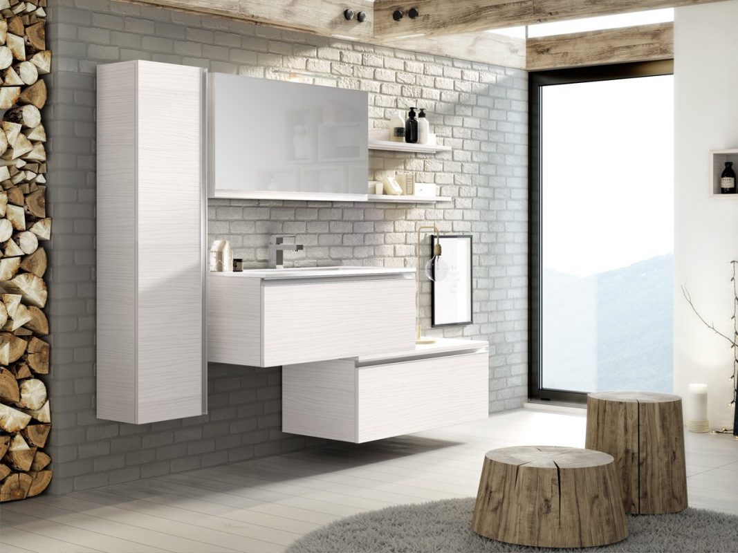 smart 90 lavabo integrato larice bianco zoom