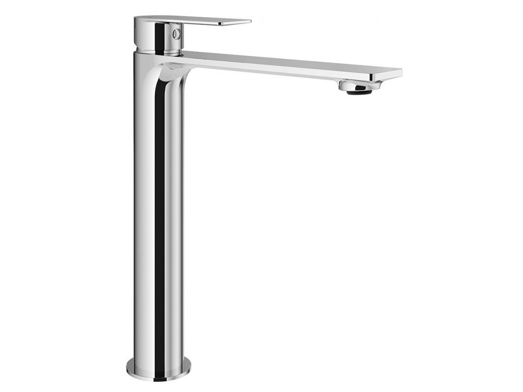 miscelatore per lavabo alto gea senza scarico cromo risparmio idrico v3 nb zoom