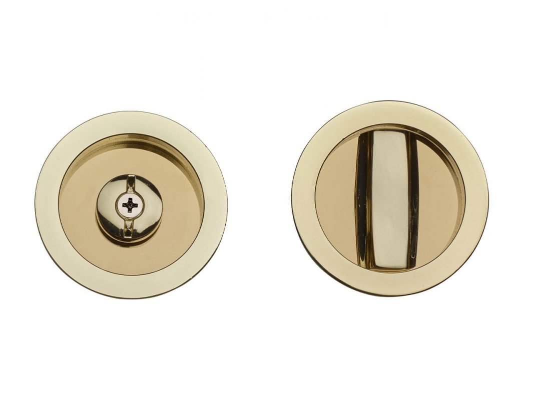 maniglia slide round ottone lucido minimale zoom