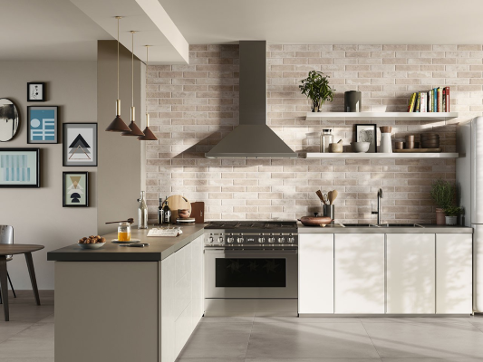 Cucine in muratura moderne per case contemporanee